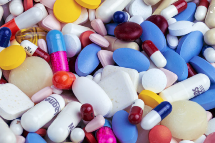 Assortment of multicoloured medication